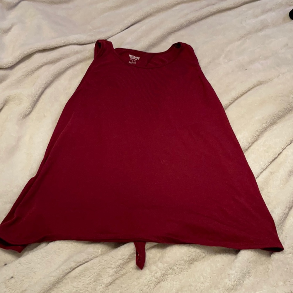 Red workout active tank